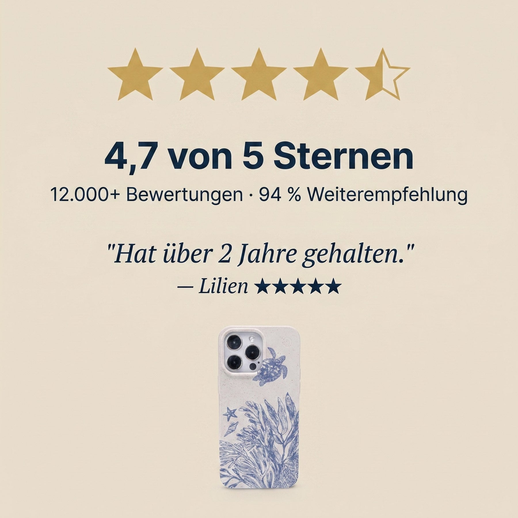 Biologisch abbaubare Handyhülle iPhone 17 Turtleandfriends — kompostierbar — Bewertungen