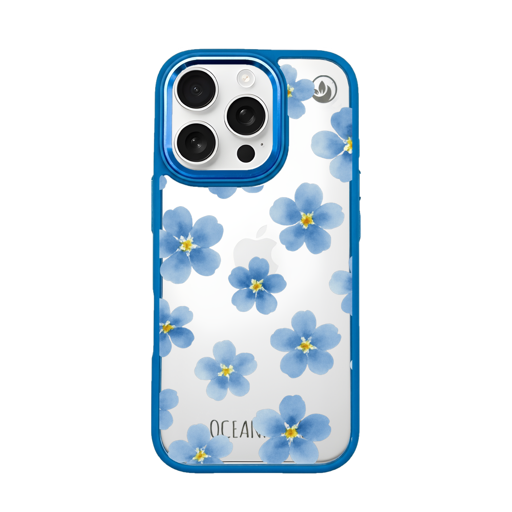 iPhone 16 pro hoesje - vergeet-me-nietje - duurzaam
