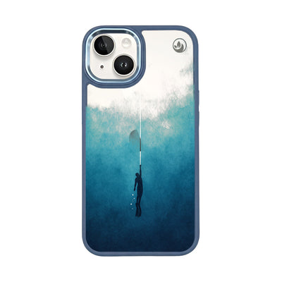 iPhone 14 hoesje - Freedive Blue - "Freedive" - ​​​​duurzaam