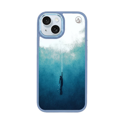 iPhone 15 hoesje - Freedive Blue - "Freedive" - ​​​​duurzaam