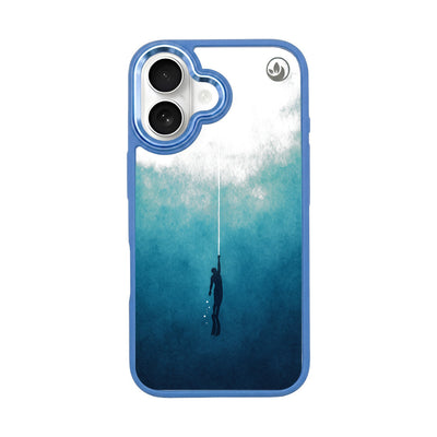 iPhone 16 hoesje - Freedive Blue - "Freedive" - ​​​​duurzaam