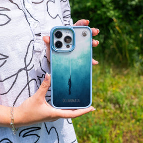 iPhone 14 pro Hülle - Freedive blau - "Freedive" - nachhaltig