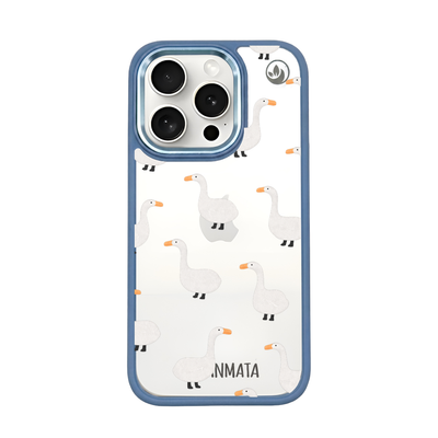 iPhone 15 pro max Hülle -  gans blau - "Goose Fella" - nachhaltig