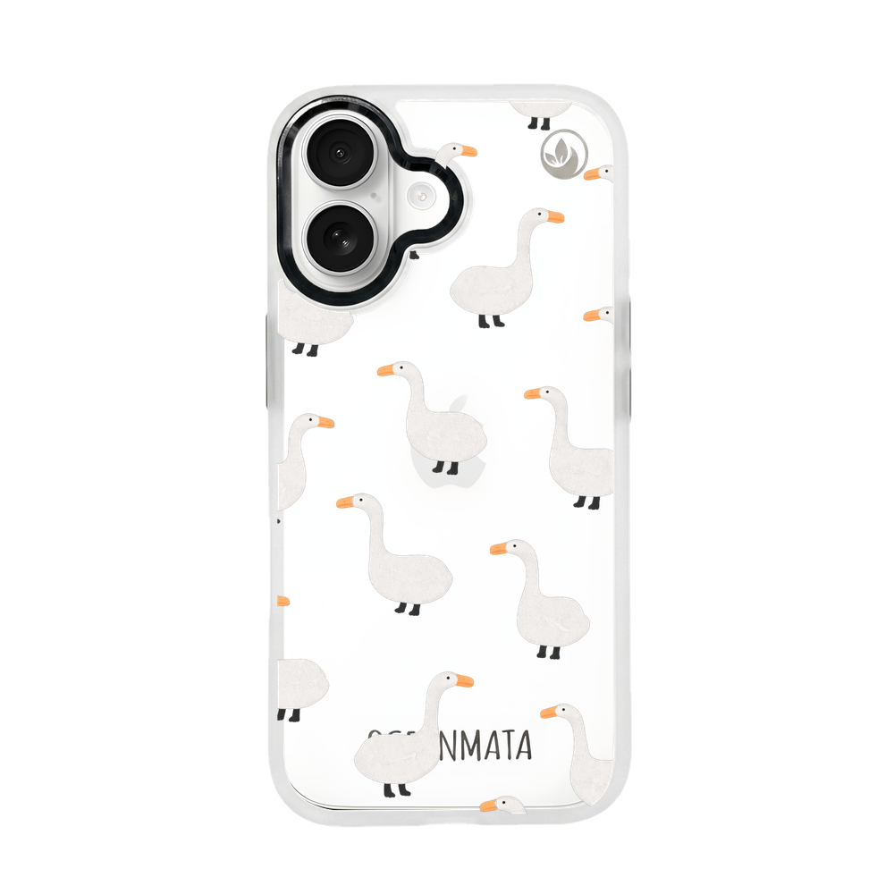 iPhone 17 Hülle -  gans blau - "Goose Fella" - nachhaltig