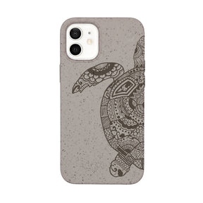 Biologisch abbaubare Handyhülle iPhone 12 mini Greenturtle — kompostierbar — Vorderseite
