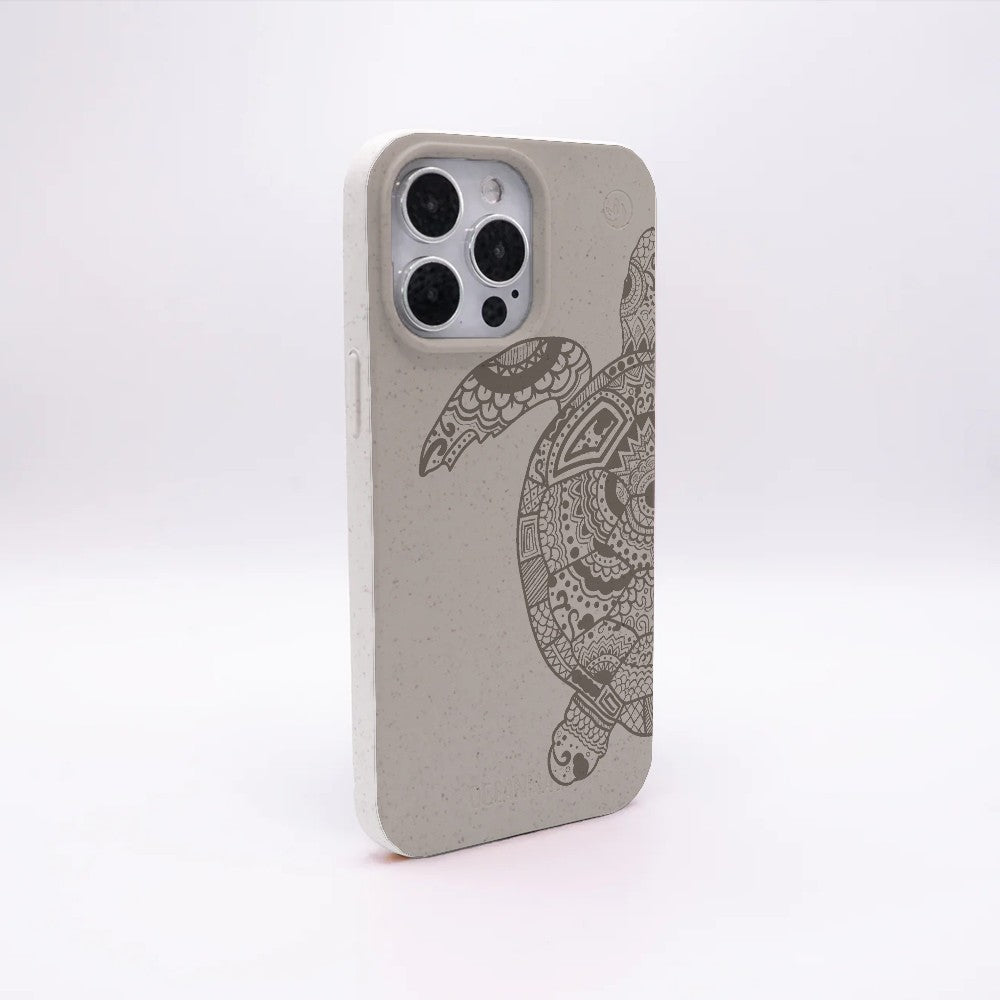 Biologisch abbaubare Handyhülle iPhone 15 Greenturtle — kompostierbar — Rückseite