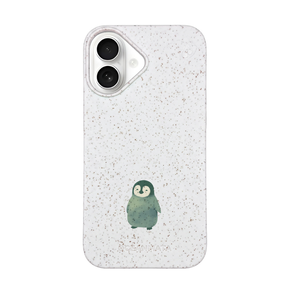 iPhone 16 Hülle - Pinguin weiß - "HappyPinguin" - nachhaltig