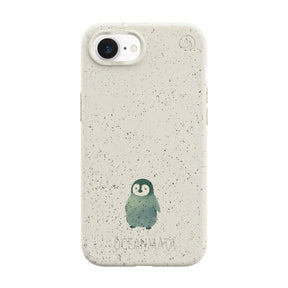 Biologisch abbaubare Handyhülle iPhone 16e Happypinguin — kompostierbar — Vorderseite