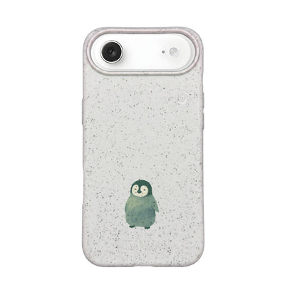 iPhone 17 Air Hülle - Pinguin weiß - "HappyPinguin" - nachhaltig