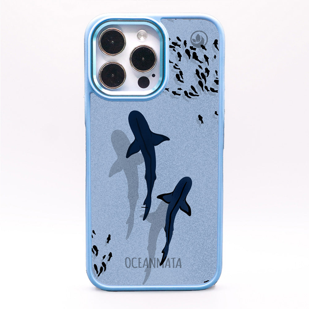 iPhone 16 pro max Hülle - Hai blau - "Into the blue" nachhaltig