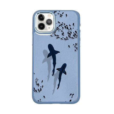 iPhone 11 pro hoesje - Shark blue - "Into the blue" duurzaam