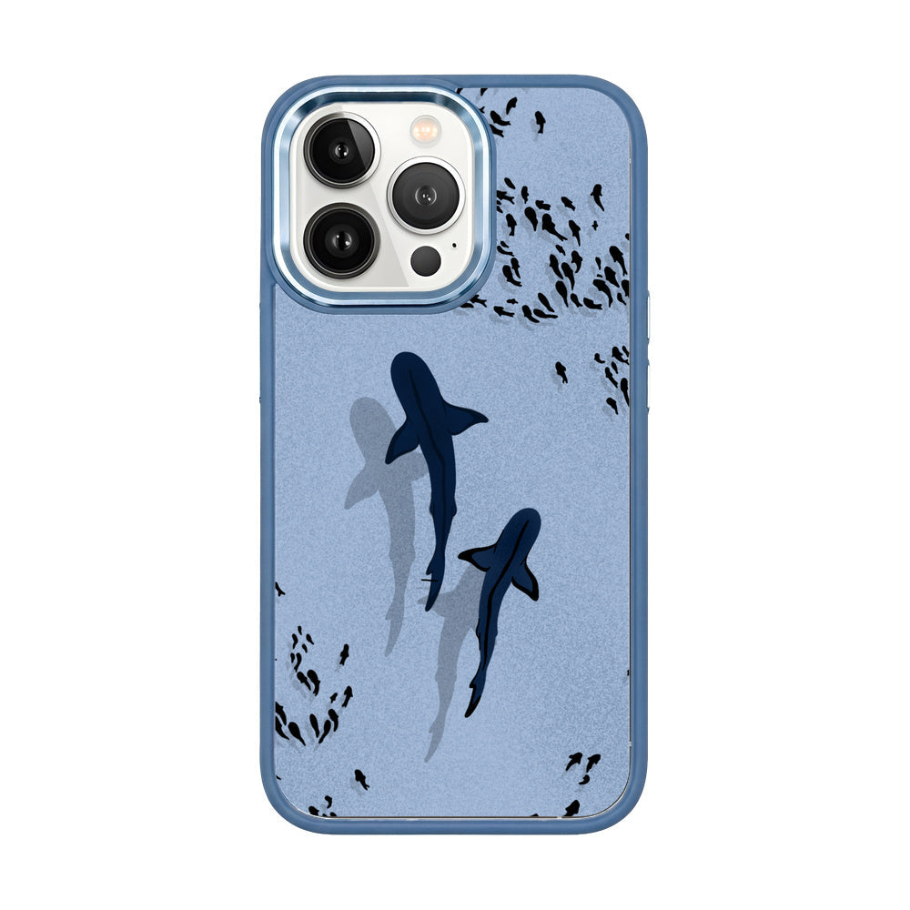 iPhone 13 pro hoesje - Shark blue - "Into the blue" duurzaam