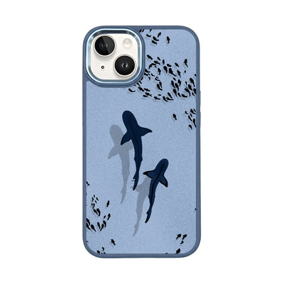 iPhone 14 hoesje - Shark Blue - "Into the blue" duurzaam