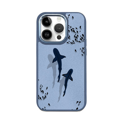 iPhone 14 pro hoesje - Shark blue - "Into the blue" duurzaam