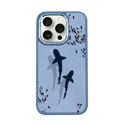 iPhone 15 pro max hoesje - Shark blue - "Into the blue" duurzaam