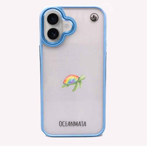 iPhone 16 Hülle - Schildkröte blau - "Queertle" - nachhaltig