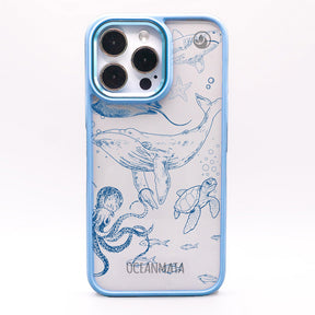 iPhone 13 pro hoesje - walvisblauw - "WhaleLife" - duurzaam 