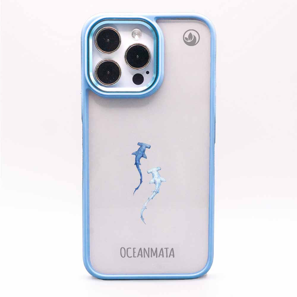 iPhone 16 pro Hülle - hai blau - "Hammerhead" - nachhaltig