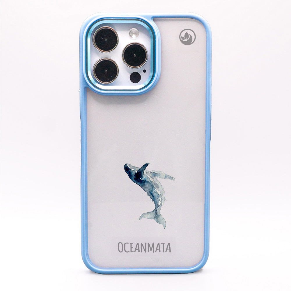 iPhone 13 pro Hülle - Wal blau - "Joy" - nachhaltig