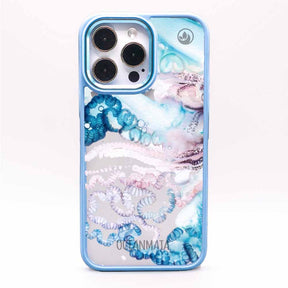 iPhone 14 pro max Hülle - Qualle blau - "Men o' War" - nachhaltig