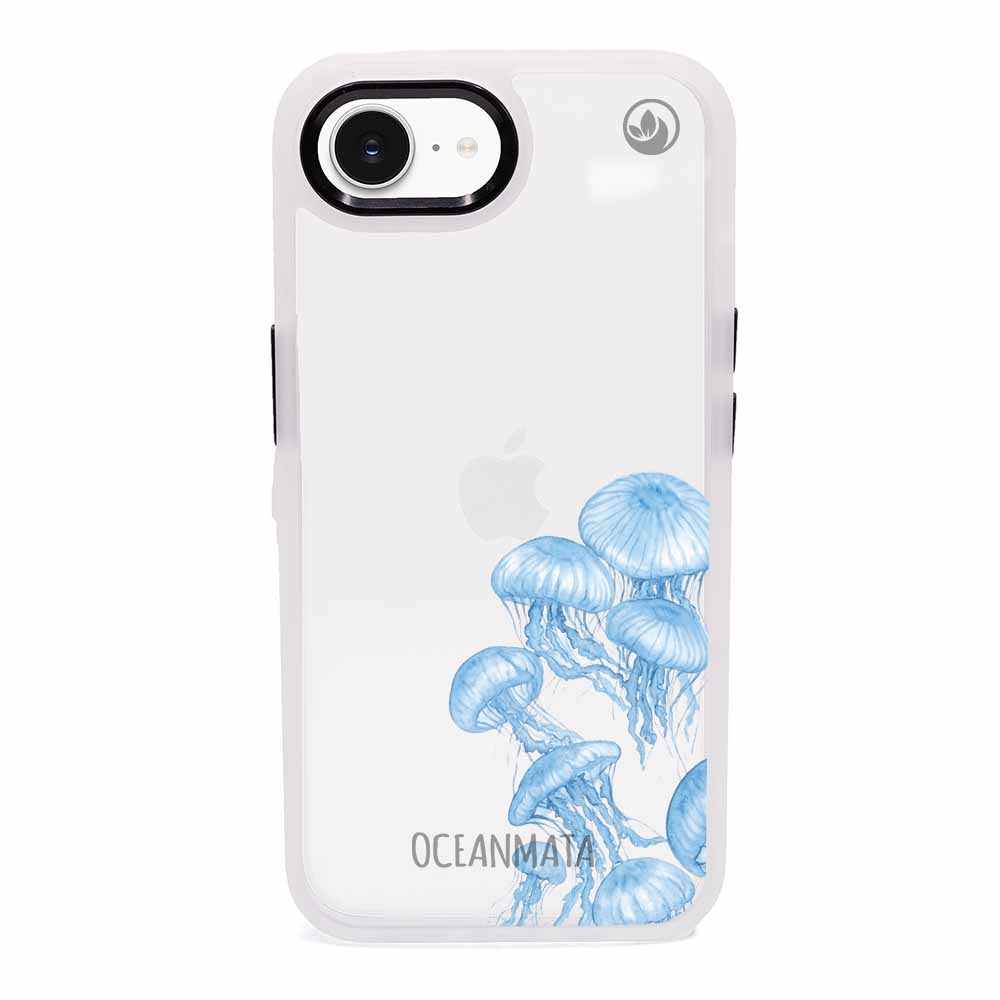 iPhone 16e Hülle -  qualle blau - "Jellies" - nachhaltig