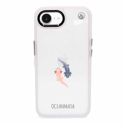 iPhone 16e/17e Hülle - Axlotl blau - "Axl" - nachhaltig