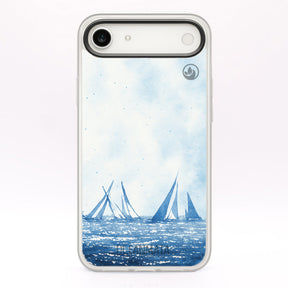 iPhone 17 Air Hülle - segeln blau - "BlueHorizon" - nachhaltig