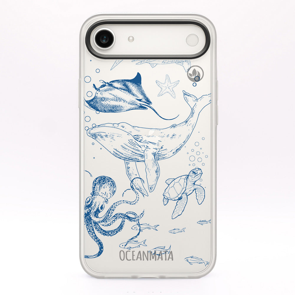 iPhone 17 Air Hülle - Wal blau - "WhaleLife" nachhaltig