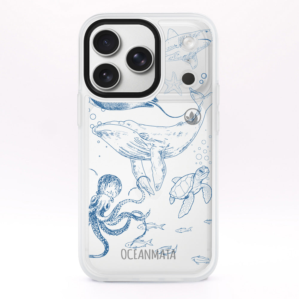 iPhone 17 pro Hülle - Wal blau - "WhaleLife" nachhaltig