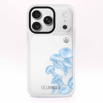iPhone 17 pro Hülle -  qualle blau - "Jellies" - nachhaltig