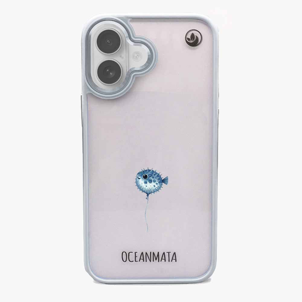 iPhone 17 Hülle - kugelfisch blau - "Pufferfish" - nachhaltig