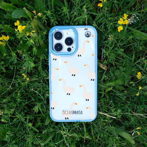 iPhone 17 pro Hülle -  gans blau - "Goose Fella" - nachhaltig