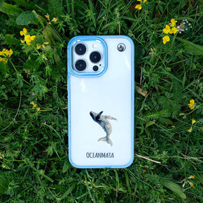 iPhone 13 pro Hülle - Wal blau - "Joy" - nachhaltig