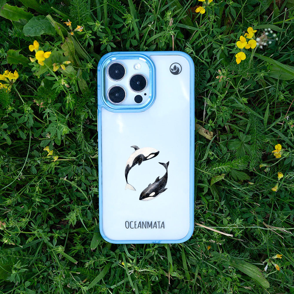iPhone 12 pro / iPhone 12 Hülle - Orca blau - "OrcaFlow" - nachhaltig