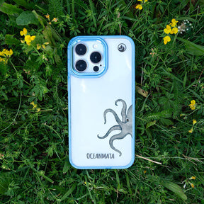 iPhone 14 pro max Hülle - Oktopus blau - "TentacleTheory" - nachhaltig