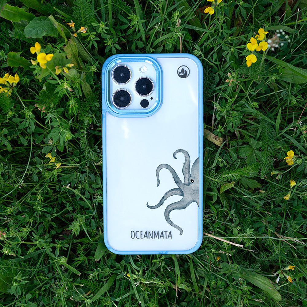 Samsung S24 Hülle - Oktopus blau - "TentacleTheory" - nachhaltig