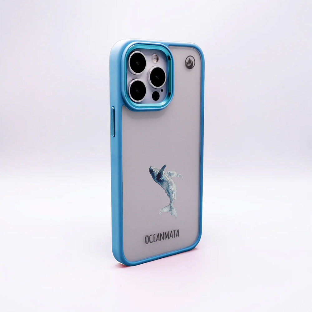 iPhone 13 pro Hülle - Wal blau - "Joy" - nachhaltig
