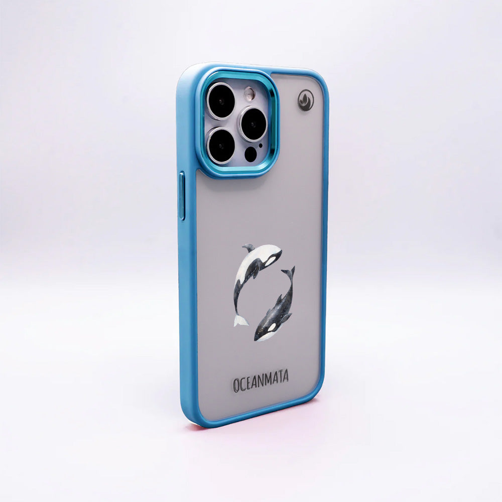 iPhone 16 pro Hülle - Orca blau - "OrcaFlow" - nachhaltig
