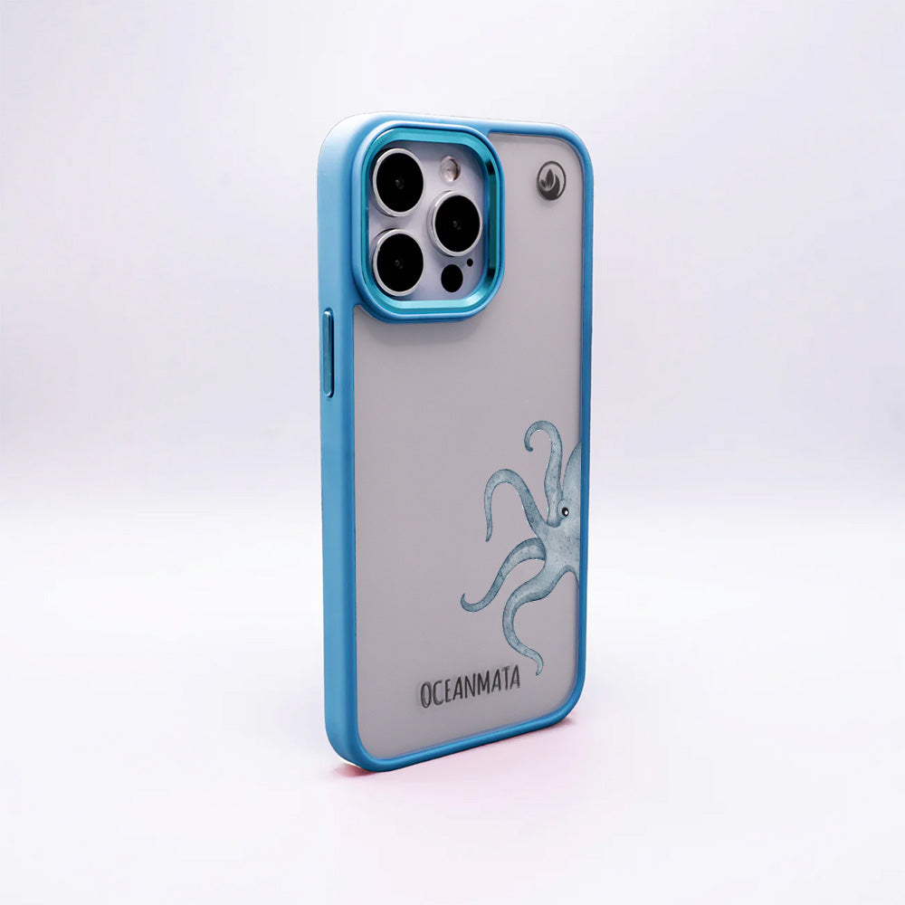 iPhone 17 pro Hülle - Oktopus blau - "TentacleTheory" - nachhaltig