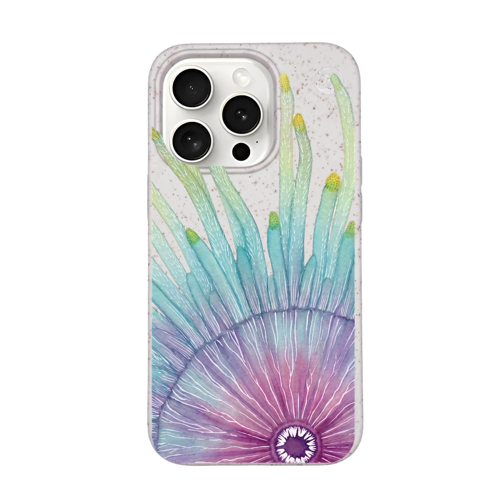 Biologisch abbaubare Handyhülle iPhone 15 pro Jellybutton — kompostierbar — Vorderseite