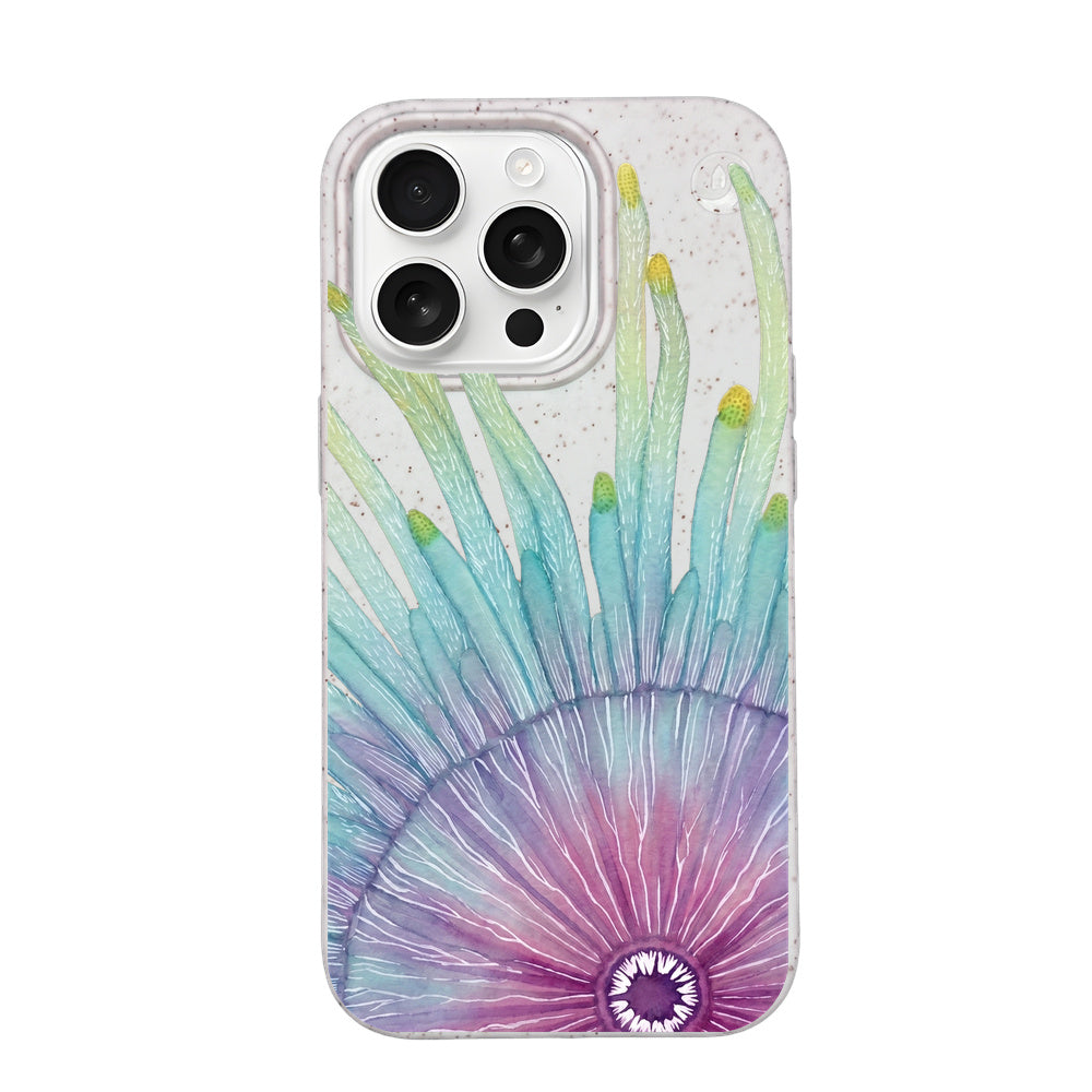 Biologisch abbaubare Handyhülle iPhone 16 pro Jellybutton — kompostierbar — Vorderseite