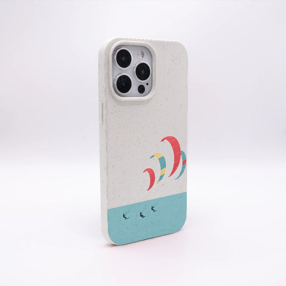 iPhone 13 mini Hülle - Kite weiß - "Kitesurf" - nachhaltig