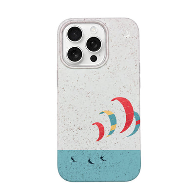 iPhone 16 pro Hülle - Kite weiß - "Kitesurf" - nachhaltig