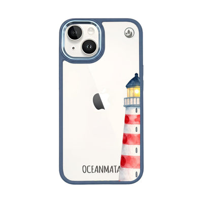 iPhone 14 Hülle - Leuchtturm blau - "Lighthouse" - nachhaltig