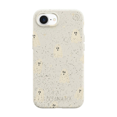 iPhone 16e/17e Hülle - Geist weiß - "LittleGhost" - nachhaltig