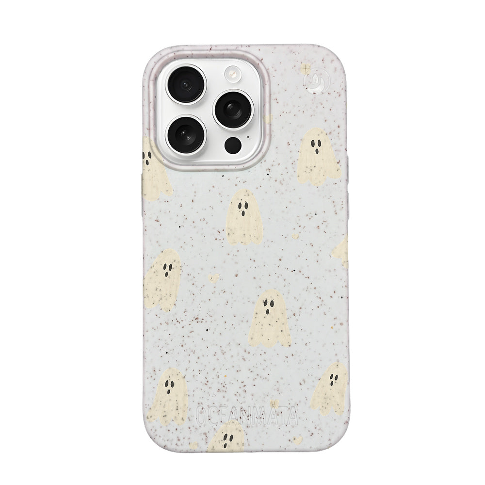iPhone 16 pro max Hülle - Geist weiß - "LittleGhost" - nachhaltig