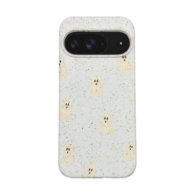 Google Pixel 9 / 9 Pro Hülle - Geist weiß - "LittleGhost" - nachhaltig