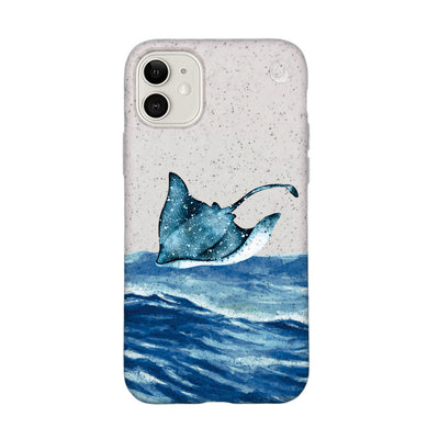 iPhone 11 hoesje - wit Manta - "Manta Wave" - ​​duurzaam