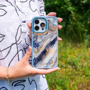 iPhone 17 Hülle - marmor blau - "BlueMarble" - nachhaltig
