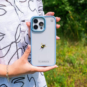 iPhone 13 Hülle - Hummel blau - "Bumblebee" - nachhaltig